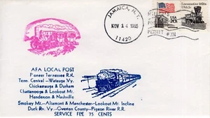 PIONEER TENNESSEE  RAILROADS,   JAMAICA, NY 1985  FDC18137 - Picture 1 of 1