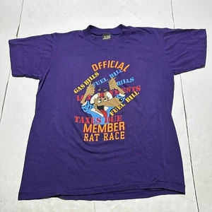 Vintage Rat Race T-Shirt Herren L Official Member Purple Tee Single Stitch USA - Bild 1 von 7