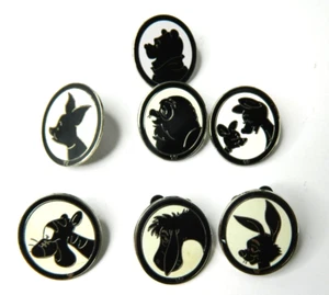 Disney Trading Pin 91174 DL - Pooh Character Silhouette Complete Set (7 pins) - Picture 1 of 5