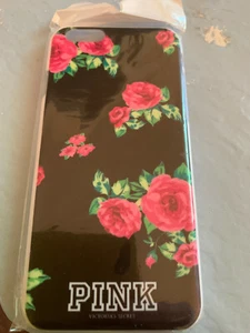 Funda Rígida Para iPhone 6/6S/7 Rosa Marca Negra con Rosas - Imagen 1 de 4