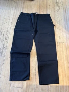 Carhartt Firm Duck Double-Front Utility Work Pant Latzhose 44x34 schwarz - Bild 1 von 7