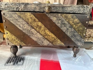 CAJA DE ALMACENAMIENTO CASERA VINTAGE PARA GOLFISTAS 13" X 18" X 7,5" GRAN OBRA DE ARTE - Imagen 1 de 17