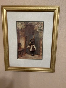 La ragazza visitatrice di Arthur Hopkins incorniciata opaca firmata 16x13 - Foto 1 di 3
