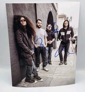 Coheed And Cambria Band Signed 8x10 Rock Metallic Photo Travis Josh Zach UG COA - Picture 1 of 3