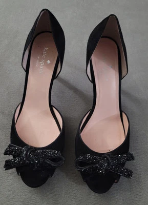 Kate Spade New York Women's Sidney Open Toe Pump, Black,Size 8.5 M US - Image 1 of 4