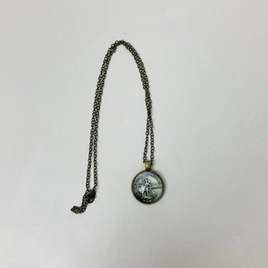 Heiliger Michael Anhänger Halskette Amulett Charm 24" Kette christlicher Schmuck - Bild 1 von 5