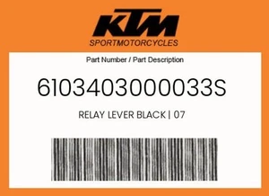 KTM Genuine Relay Lever Black | 07 - 6103403000033S - Picture 1 of 4