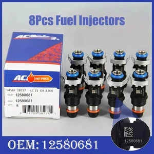 8x original ACDelco 12580681 Fuel Injector 217-1621 2004-2010 Chevy GMC 5.3-6.2 - Picture 1 of 10