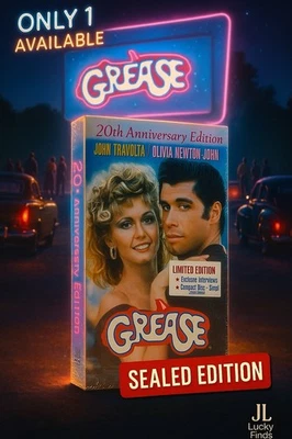 Grease VHS 20th Anniv Sealed Limited Ed w/ CD & Script Travolta Olivia - Image 1 of 4