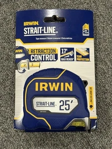 Irwin Tools IRWIN Strait-LINE Tape Measure, 25 ft, Includes Retraction Control - Picture 1 of 7