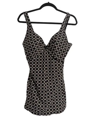 Shore Shapes Swimmer Tankini Shaping Curvy Swim Suit Bathing One Piece Sz 14 - Image 1 of 4