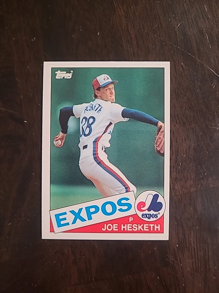 1985 Topps Traded Joe Hesketh RC #52T Montreal Expos Rookie - Image 1 of 1