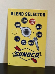 Sunoco Custom Blend Pump Selector Style Metal Sign Advertising - Picture 1 of 1
