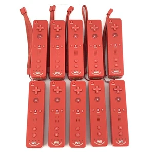 Nintendo Wii Remote Red Controller Plus lot of 10 As Is From Japan 0878 UT - Picture 1 of 6