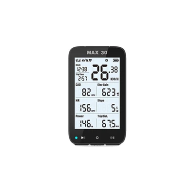 Ciclocomputer Bici da Corsa Mtb Max 30 GPS Potenza Cadenza BLE/ANT+ Schermo 3" - Immagine 1 di 4