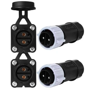 2 Pin 50Amp Trolling Motor Stecker Buchse Set, schwarz, weiß 2er Pack  - Bild 1 von 8