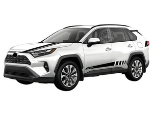 Car Hood Side Sticker Racing Sport Stripe For Toyota Rav4 Graphics Vinyl Decals - Picture 1 of 9