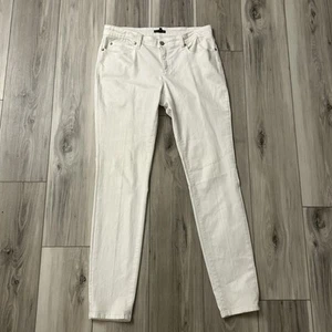 Eileen Fisher weiße Slim Ankle Jeans Denim Bio-Baumwolle Stretch Gr. 10 - Bild 1 von 9