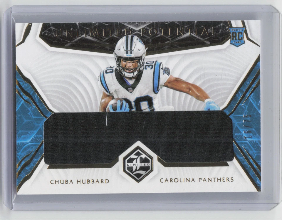 2021 Panini Limited #UP-CH Chuba Hubbard Unlimited Potential #/75 - Image 1 of 2