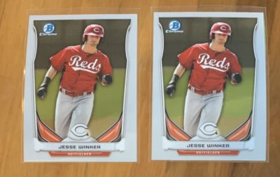 2014 Bowman Chrome Draft Top Prospects #CTP25 Jesse Winker Lot x2 Mariners - Image 1 of 2