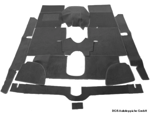 Kit Alfombra Terciopelo Gris Fiat 1100 D 1966-1969 Alfombra  Foto 1 de 2