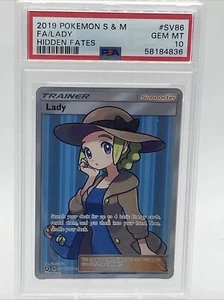 Pokémon Sun & Moon Hidden Fates 2019 arte completo dama #SV86 PSA 10 gemas como nuevo - Imagen 1 de 4