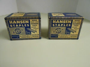Two NOS Boxes Hansen Blue Line Staples No 48-1/2” Tack Point 5000 Each - Picture 1 of 7