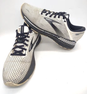Brooks Womens Adrenaline GTS 22 1203531B135 White Running Shoes Sneakers Sz 9.5B - Picture 1 of 10