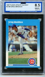 1987 Fleer Update Greg Maddux Chicago Cubs #U-68 ⭐️💥🎯 ISA Graded 8.5 - Picture 1 of 2