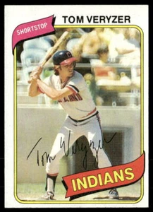 Carta Baseball Tom Veryzer 1980 Topps #276 Cleveland Indians - Foto 1 di 2