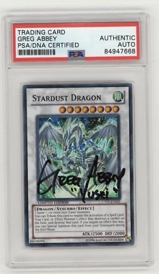 PSA Signed Greg Abbey Yu-Gi-Oh! Stardust Dragon CT05-EN001 Limited Edition - Image 1 of 2