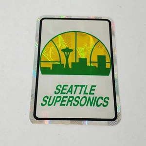 VTG Seattle Supersonics Old Logo Vending Sticker NBA Basketball Prismatic 1990s - Picture 1 of 3