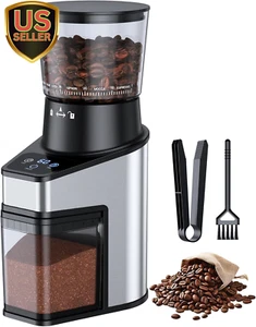 Burr Coffee Grinder Electric, LCD Touch Sceeen Coffee Bean Grinder with 60 Pr... - Picture 1 of 12