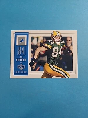 BILL SCHROEDER 2002 UPPER DECK PIECE OF HISTORY FOOTBALL CARD # 38 I1642 - Image 1 of 2