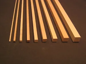 3/8 x 3/8 x 22" Model Lumber craft basswood strip 4pcs - Picture 1 of 1
