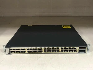 CISCO WS-C3750E-48PD-E **USZKODZONA NAKLEJKA Z KODEM PRODUKTU **tania - Zdjęcie 1 z 1