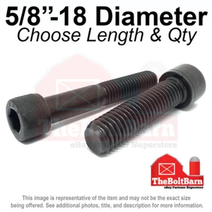 5/8"-18 Allen Socket Head Alloy Cap Screws Bolts Black Oxide FINE(Pick Size Qty) - Picture 1 of 8