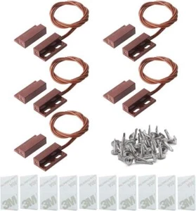 5pcs Recessed Wired Security Window Gate Contact Sensor Alarm,Magnetic Reed Door - Picture 1 of 8