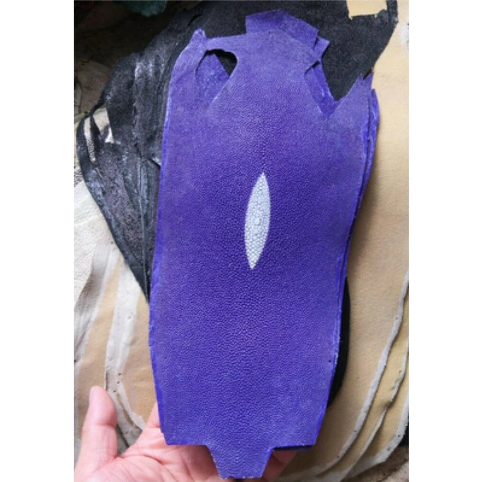 Piel de pez peludo raya real sin pulir piel suave piel varios colores Foto 1 de 4