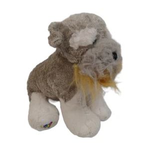 Ganz Webkinz Schnauzer Dog Plush Stuffed Animal HM159 Gray White No Code 9" - Picture 1 of 7