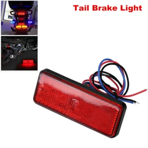 Universal Red Rectangle Truck Motorcycle RV LED Reflector Tail Brake Stop Light - Picture 1 of 9