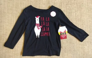 North Pole Trading Co. Kids Unisex Falala Llama Long Sleeve - Picture 1 of 8
