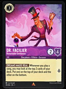 Disney Lorcana TCG - Dr. Facilier Remarkable Gentleman - 39 - Rare - Regular NM - Picture 1 of 2