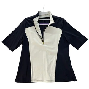 Active Wear CLOVER by BOBBY JONES Performance 1/4 ZIP PULLOVER TOP Women's Large - Picture 1 of 7