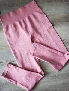 Women size Medium heather pink seamless sculpting active gym high rise legging - Picture 1 of 5