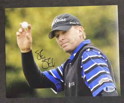 Imagen firmada por Steve Stricker 8x10 / Beckett Foto 1 de 4