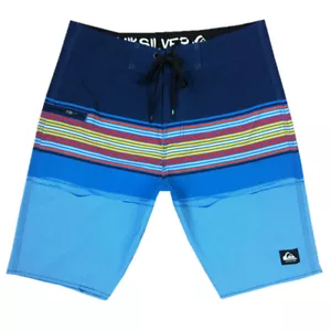 QUIKSILVER Stretch Beachshorts Male Blue Swim Trunks Surf Pants Board Shorts 607 - Picture 1 of 8