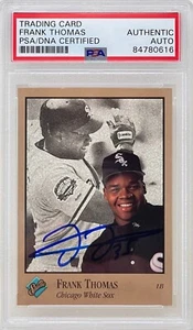 Frank Thomas Signed 1992 Leaf Studio Chicago White Sox MLB Baseball Card 159 PSA - Picture 1 of 2
