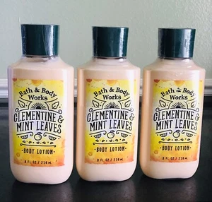 Bath & Body Works Clemntine & Mint Leaf Bodylotion mit Sheabutter 8 Unzen X3 NEU - Bild 1 von 2