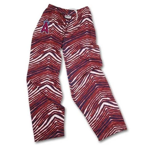 Los Angeles Angels ZUBAZ Red White Navy Vintage Style Zebra Pants Cover